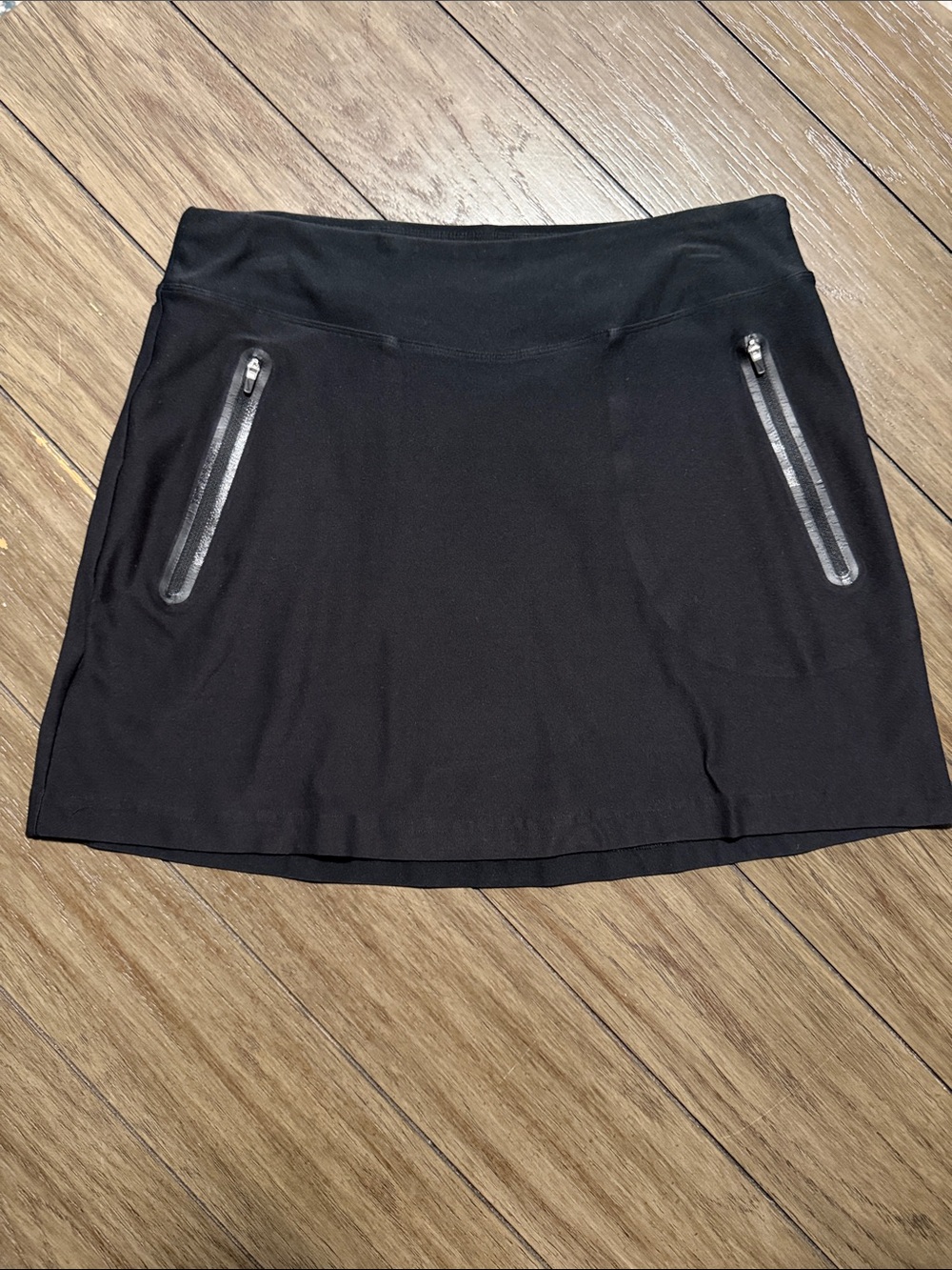 Nike Golf Dri-Fit Athletic Sporty Casual Skirt Zipper Pockets Black Medium